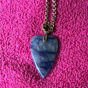 Brighton necklace with blue heart stone